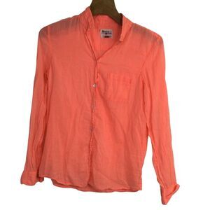 Holding Horses Anthropologie Womens Button Up Shirt Long Sleeves Pink Size Small